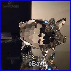 Swarovski Crystal Pig MEDIUM MIB/COA 010031 CRYSTAL TAIL RARE! 2016 ERV $350