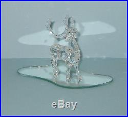 Swarovski Crystal REINDEER WITH MIRROR BASE NO Box / No COA