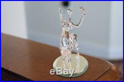 Swarovski Crystal Reindeer 214821 Figurine Mirror Base Original Box Coa Mint