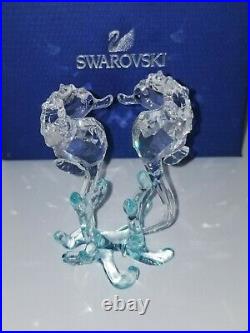 Swarovski Crystal Seahorses Brilliant 885589 Retired Figurine In Box NO RESERVE