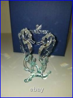 Swarovski Crystal Seahorses Brilliant 885589 Retired Figurine In Box NO RESERVE