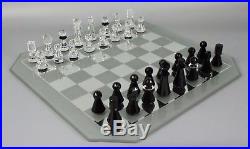 Swarovski Crystal Silver Chess Set in Original Case (NEW)