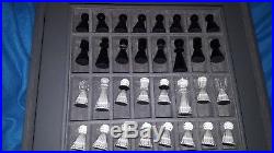 Swarovski Crystal Silver Chess Set in Original Case (NEW)