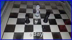 Swarovski Crystal Silver Chess Set in Original Case (NEW)