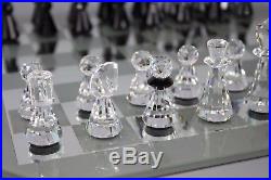 Swarovski Crystal Silver Chess Set in Original Case (NEW)