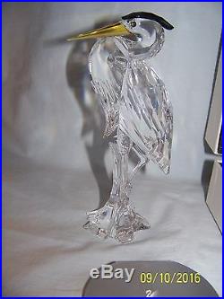 Swarovski Crystal Silver Heron Bird Figurine New In Box 7670nr000001 Retired