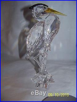Swarovski Crystal Silver Heron Bird Figurine New In Box 7670nr000001 Retired