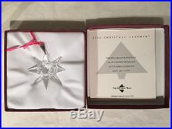 Swarovski Crystal Snowflake Ornament 1991 Silver Top N. America First in Series