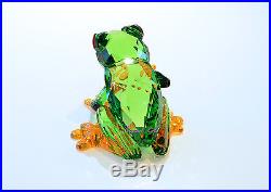 Swarovski Crystal Stunning Rainforest Green Frogs Pair 5136807 Brand New In Box