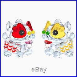 Swarovski Crystal The Lovlots Asian Icons Dancing Lions Figurines #5302563