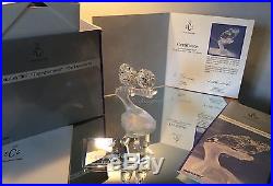 Swarovski Crystal Togetherness Lovebirds 1987 SCS, PRISTINE with BOX, CERT, PLAQUE