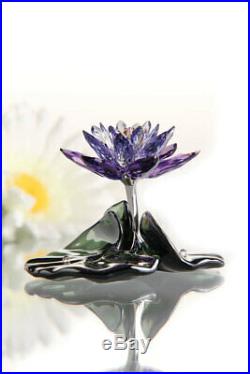 Swarovski Crystal Waterlily Blue Violet Flower BNIB 1141630