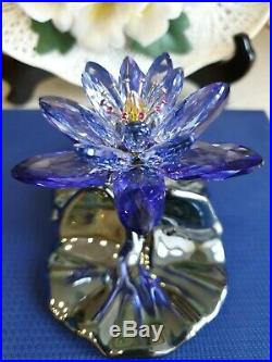 Swarovski Crystal Waterlily Blue Violet Flower BNIB 1141630