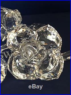 Swarovski Crystals Roses 890285 Retired In 2010 Brand New In Box Authentic Coa