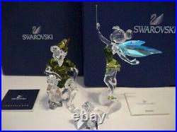 Swarovski Disney 2011 Peter Pan & Tinkerbell With Title Plaque Bnib