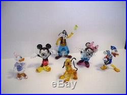 Swarovski Disney 6 Pc Set Mickey & Minnie Mouse Donald Daisy Goofy Pluto Bnib