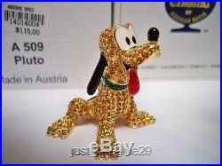 Swarovski Disney Arribas Jeweled Pluto Bnib Retired Very Rare