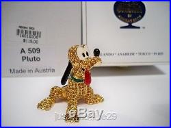 Swarovski Disney Arribas Jeweled Pluto Bnib Retired Very Rare