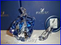 Swarovski Disney Cinderella With Slipper Very Rare 5089525 & 5035515 Bnib