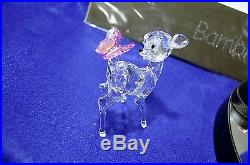 Swarovski Disney Complete Crystal Bambi Set With Stand Plus Lithograph