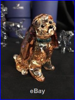 Swarovski Disney Lady And The Tramp Crystal Figurine Set Scamp Danielle Dogs