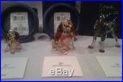 Swarovski Disney Lady and the Tramp 6 Piece Set All MIB / Never Displayed