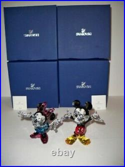 Swarovski Disney Mickey Mouse & Minnie Mouse 2 Piece Set 5268838 5268837 Bnib