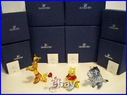 Swarovski Disney Winnie The Pooh 4 Pc Color Set Pooh Eeyore Tigger Piglet Bnib