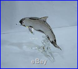 Swarovski Dolphin Mother Fish Crystal Figurine Authentic MIB 5043617