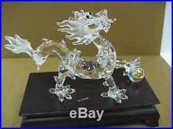Swarovski Dragon with wooden stand and Crystal Ball Authentic MIB 238202
