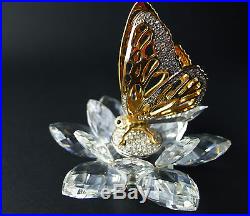 Swarovski Extremely Rare GOLD In Flight BUTTERFLY 7551NR100 Vintage C98