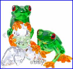 Swarovski FROGS 2pc Set Multi Color Crystal Figurines #5136807 NIB Mothers Day