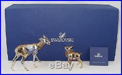 Swarovski Figurine DOE & FAWN Mint In Box With COA