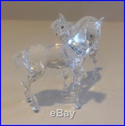 Swarovski Foals Playing Horses Clear Crystal & Frosted Retired 2011 627637