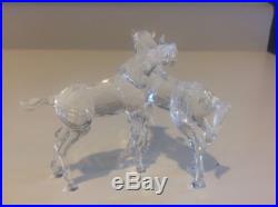Swarovski Foals Playing Horses Clear Crystal & Frosted Retired 2011 627637