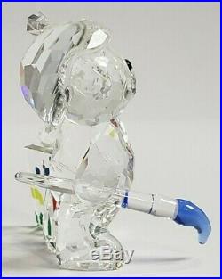 Swarovski Francois The Painter Bear Rare Kris Bear Crystal Signed Figurine Art