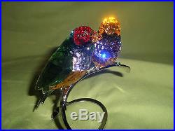 Swarovski GOULDIAN FINCHES Crystal 1141675 Peridot Pair Love Birds MIB