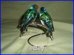 Swarovski GOULDIAN FINCHES Crystal 1141675 Peridot Pair Love Birds MIB