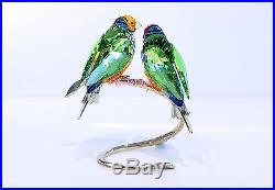 Swarovski Gouldian Finches Peridot Colorful Bird Wedding 1141675 Brand New Box