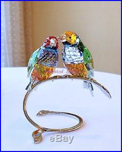 Swarovski Gouldian Finches Peridot Colorful Bird Wedding 1141675 Brand New Box