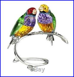 Swarovski Gouldian Finches Peridot Crystal # 1141675