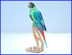 Swarovski Green Macaw Mega Bird Chrome Green Paradise 685824 Brand New in Box