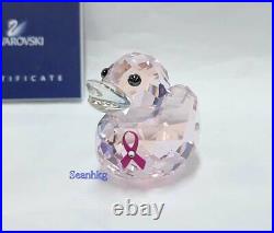Swarovski Happy Duck-Pink Ribbon Limited Edition Crystal Authentic NEW 1079887