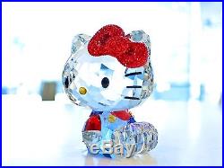 Swarovski Hello Kitty Large Red Bow Blue Sanrio First 5135946 Brand New In Box