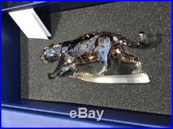 Swarovski Jaguar Crystal Golden Shine Shadow Figurine New In Original Box