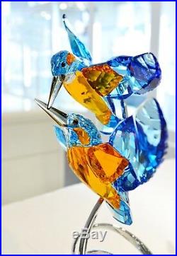 Swarovski Kingfishers Bird Blue Pair Garden Brilliant 5136835 Brand New In Box