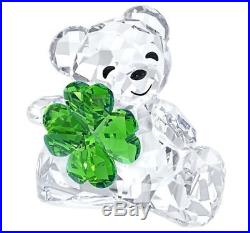 Swarovski Kris Bear Good Luck, 4 leaf clover crystal Authentic MIB 5063321