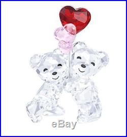 Swarovski Kris Bear Heart Balloons, Love Happy Crystal Authentic MIB 5185778