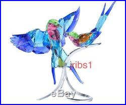 Swarovski LILAC-BREASTED ROLLERS BRAND NEW 5258370 CRYSTAL FIGURINE BIRD