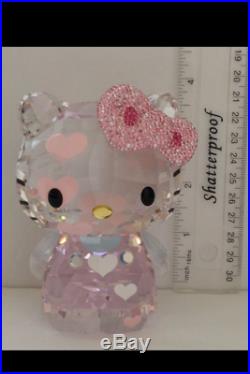 Swarovski Large Figurine Hello Kitty Hearts 2012 Limited Edition 1142934 $600